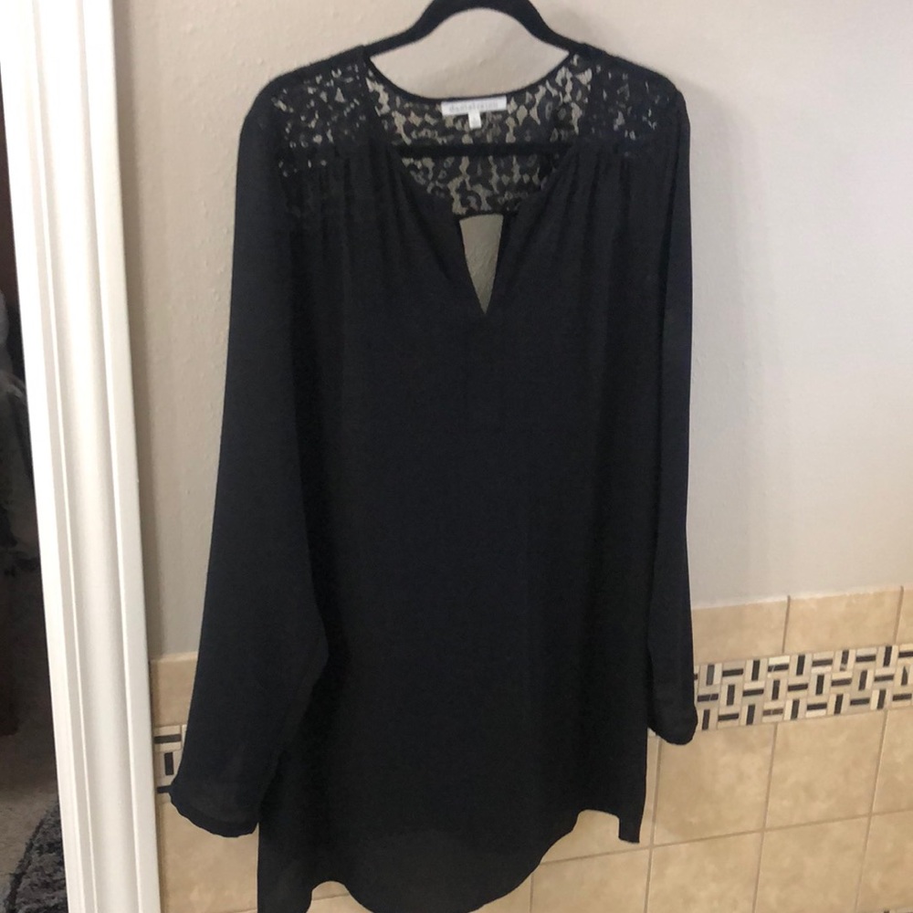 Black tunic blouse